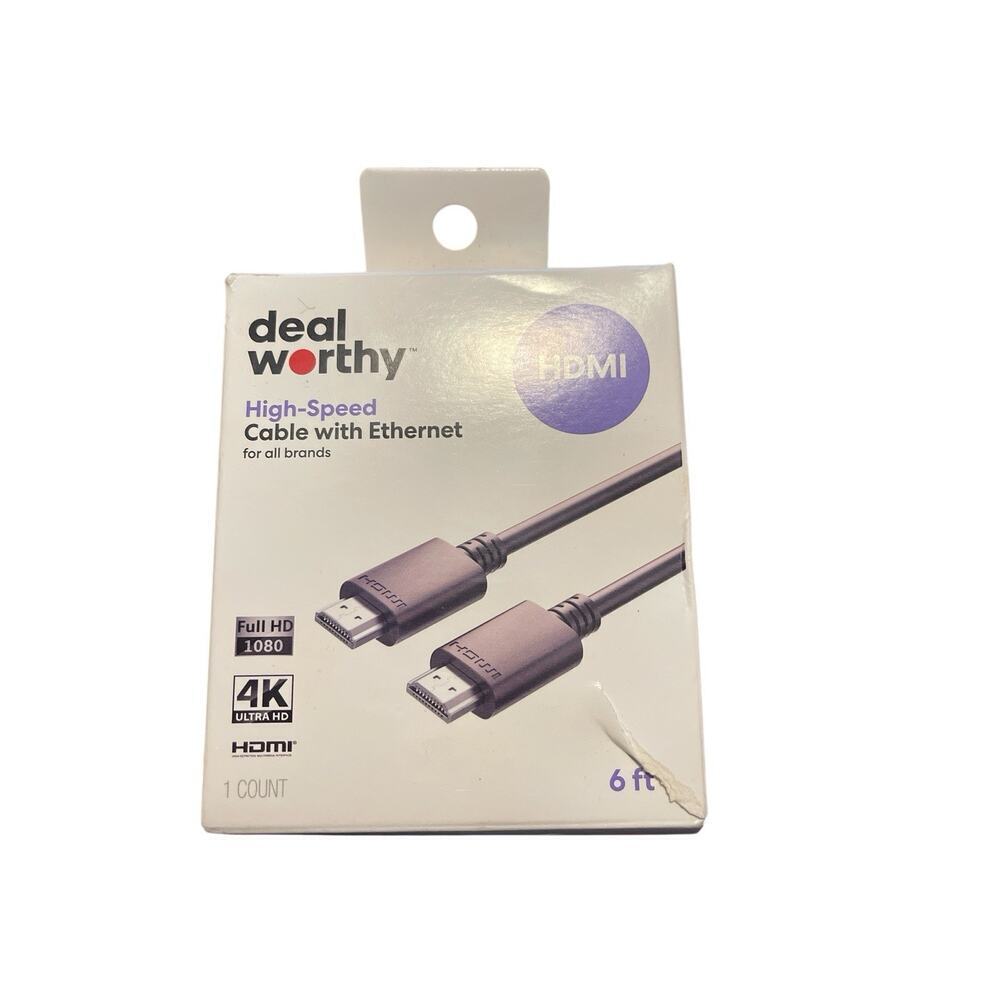 deal worthy HDMI High Speed Cable with Ethernet Cable - 6 ft